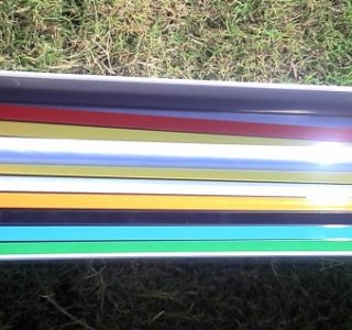 Markers after curing, in custom tray