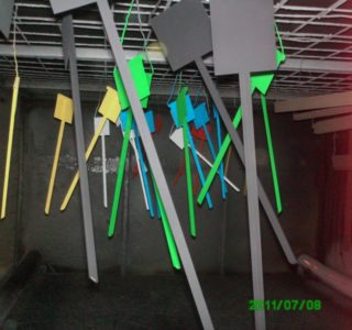 Markers in curing oven